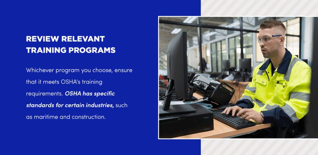 Review Relevant Training Programs